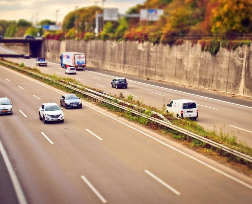 cars on a highway cars on a highway