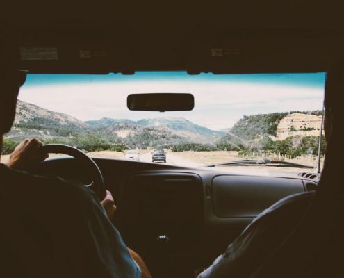 driving in car